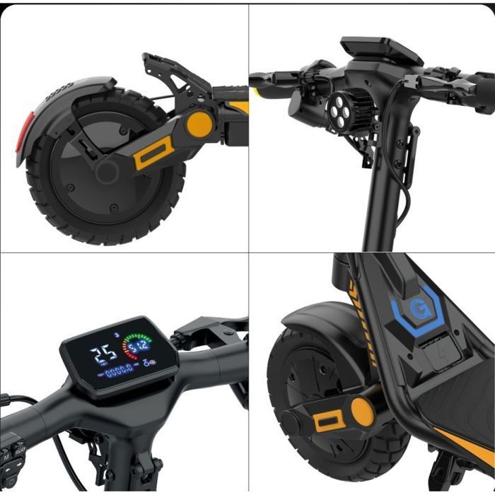 URBANGLIDE All Road 6 2x2 – Electric Scooter 800W x2, 48V 18.2Ah Battery, 80km Range, 25km/h