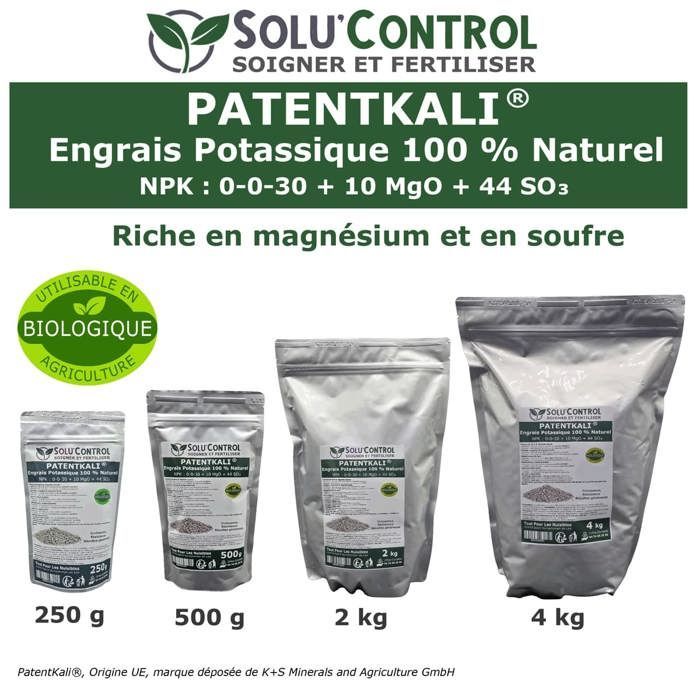 500 g de PatentKali® SOLU'CONTROL – Fertilizante de potasio 100% natural
