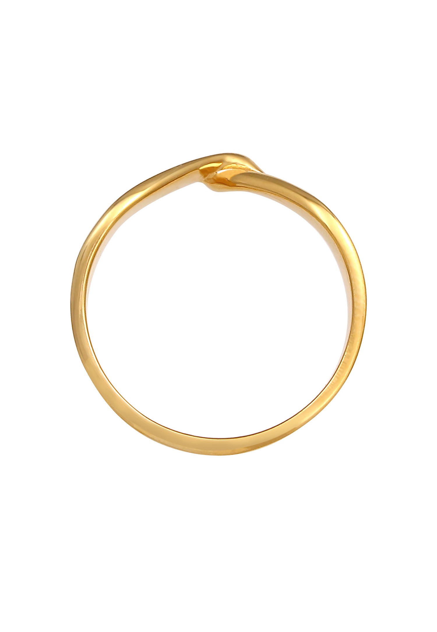 Elli Bague pour dames en forme de V Tendance tordue Basic Minimal en argent sterling 925
