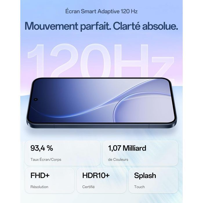 Smartphone 5G - OPPO Reno15 - 8 Go RAM - 512 Go - Aurore Blanche -Portrait Téléphoto Vibe 3.5X - Batterie 6500 mAh - EU version