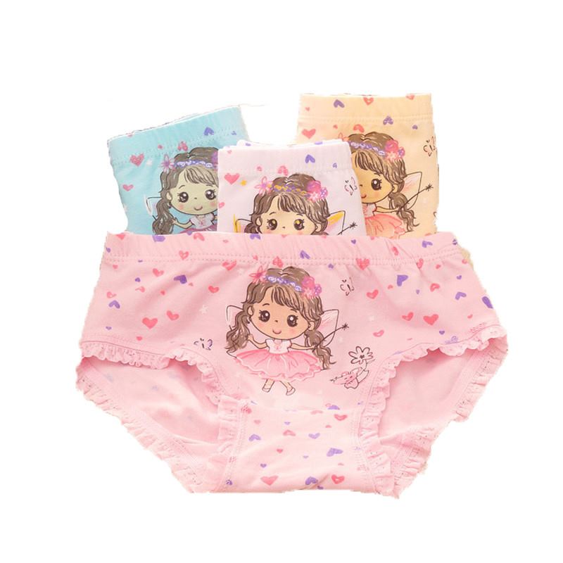 Lot de 3 culottes bébé à motifs de dessins animés pour filles et enfants. Sous-vêtements pour enfants.