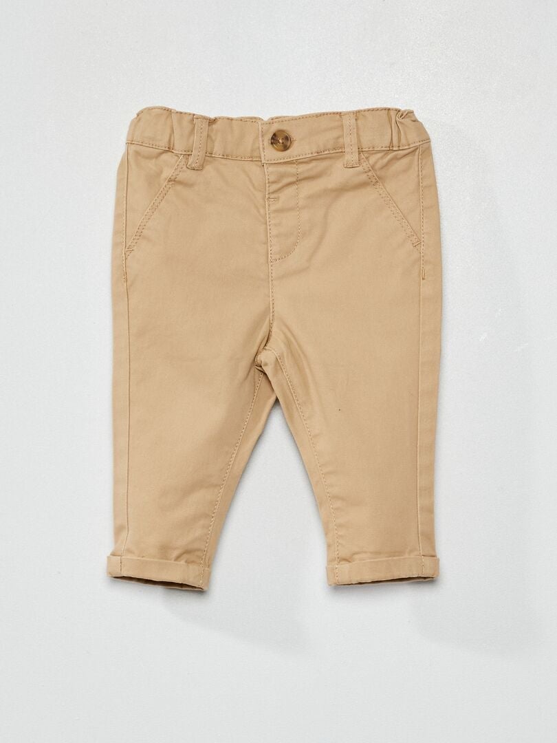 Effen chino's - BEIGE