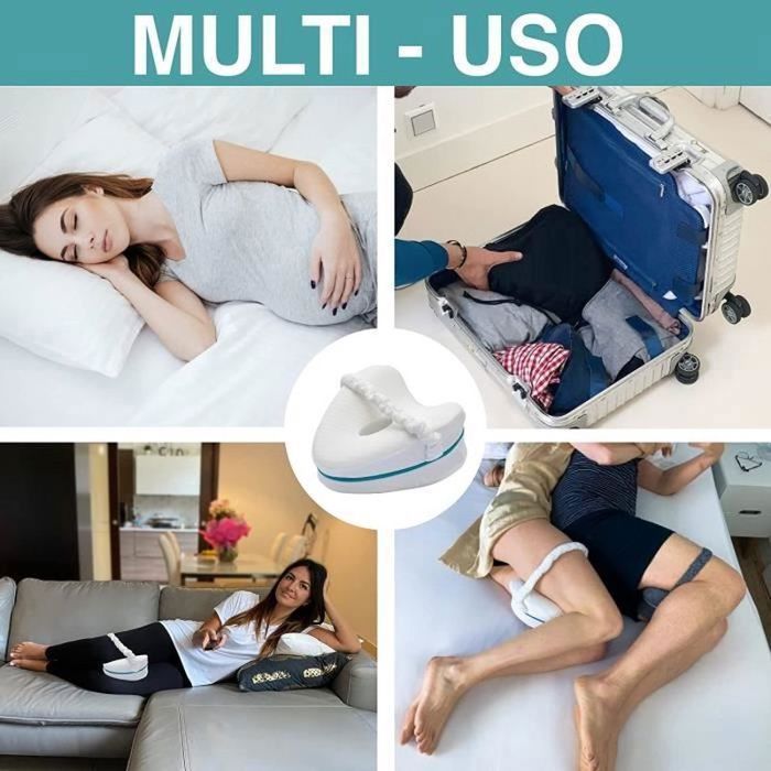 COUSSIN de Jambe de Genou Orthopédique avec Mousse à Mémoire de Forme pour Dormir Douleur aux Jambes Grossesse mu COUPE MENSTRUELLE