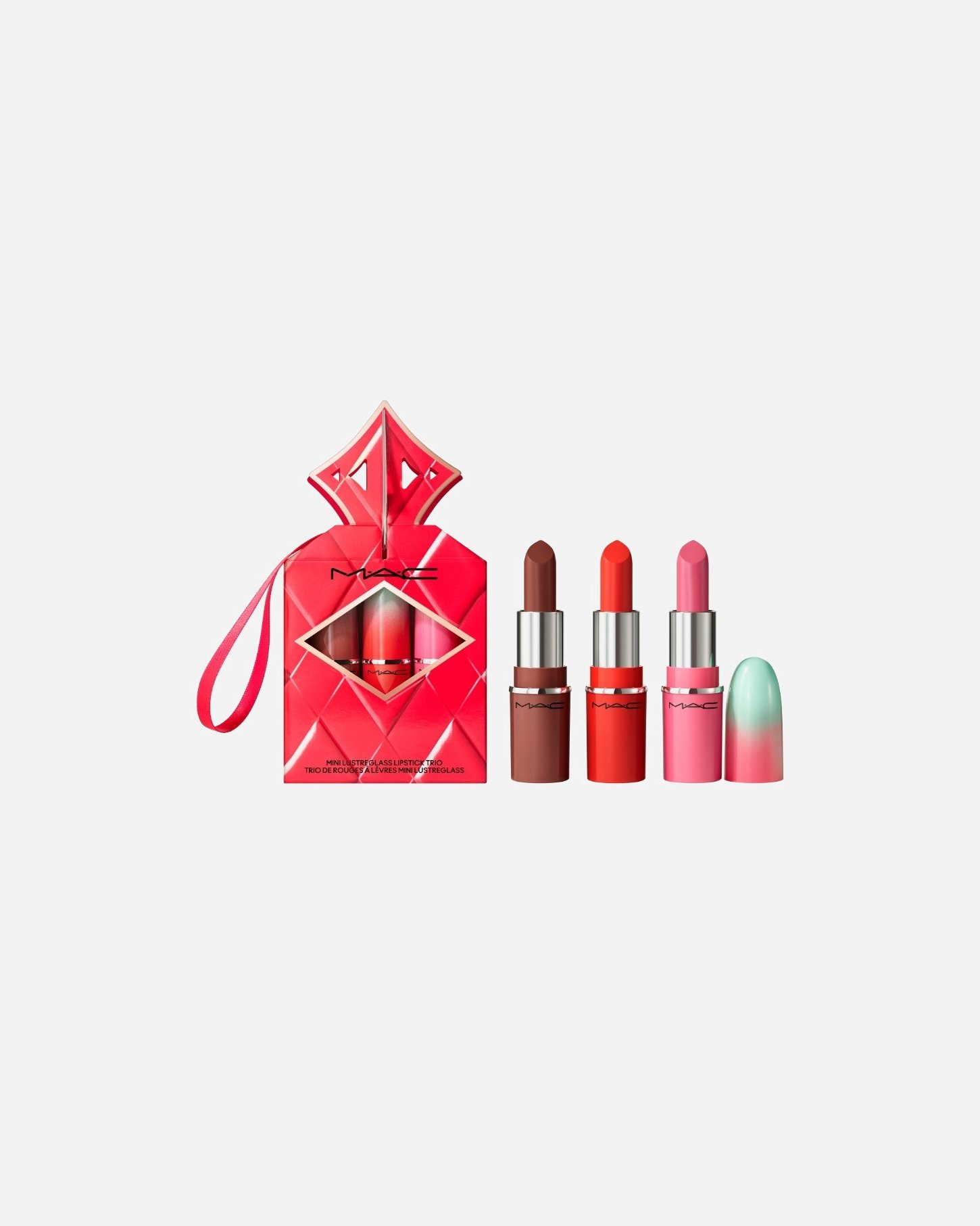 MAC makiažo rinkinys Lusterglass Wildest Gleams Mini Lusterglass lūpų trio – 1 Stück