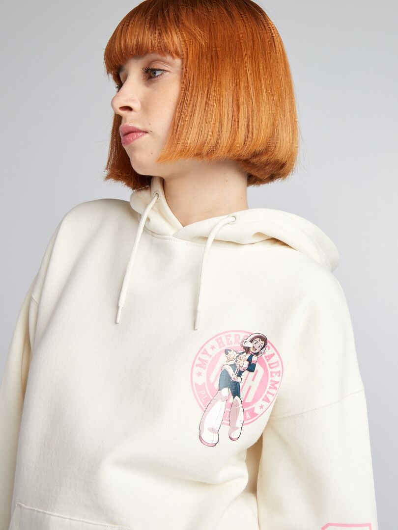 Sudadera con capucha de My Hero Academia en tejido polar - BLANCA