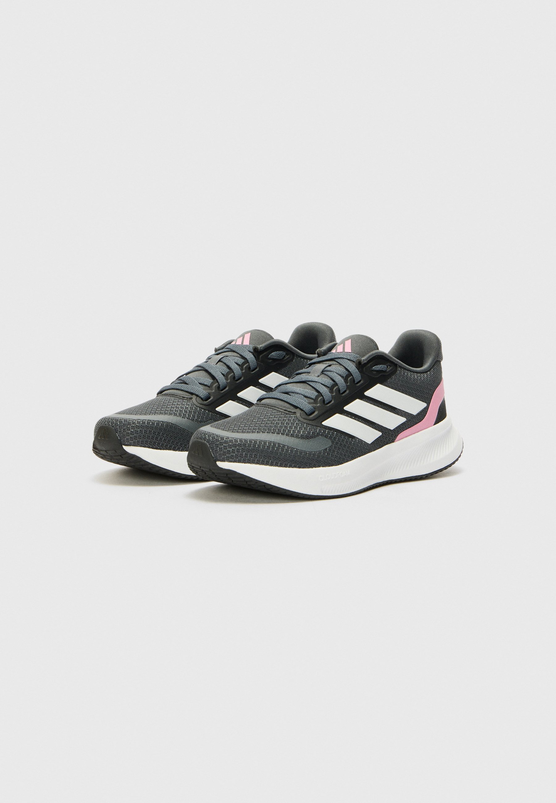 adidas Performance RUNFALCON – Straßenlaufschuhe – Grau Sechs/Kristallweiß/Bliss Pink