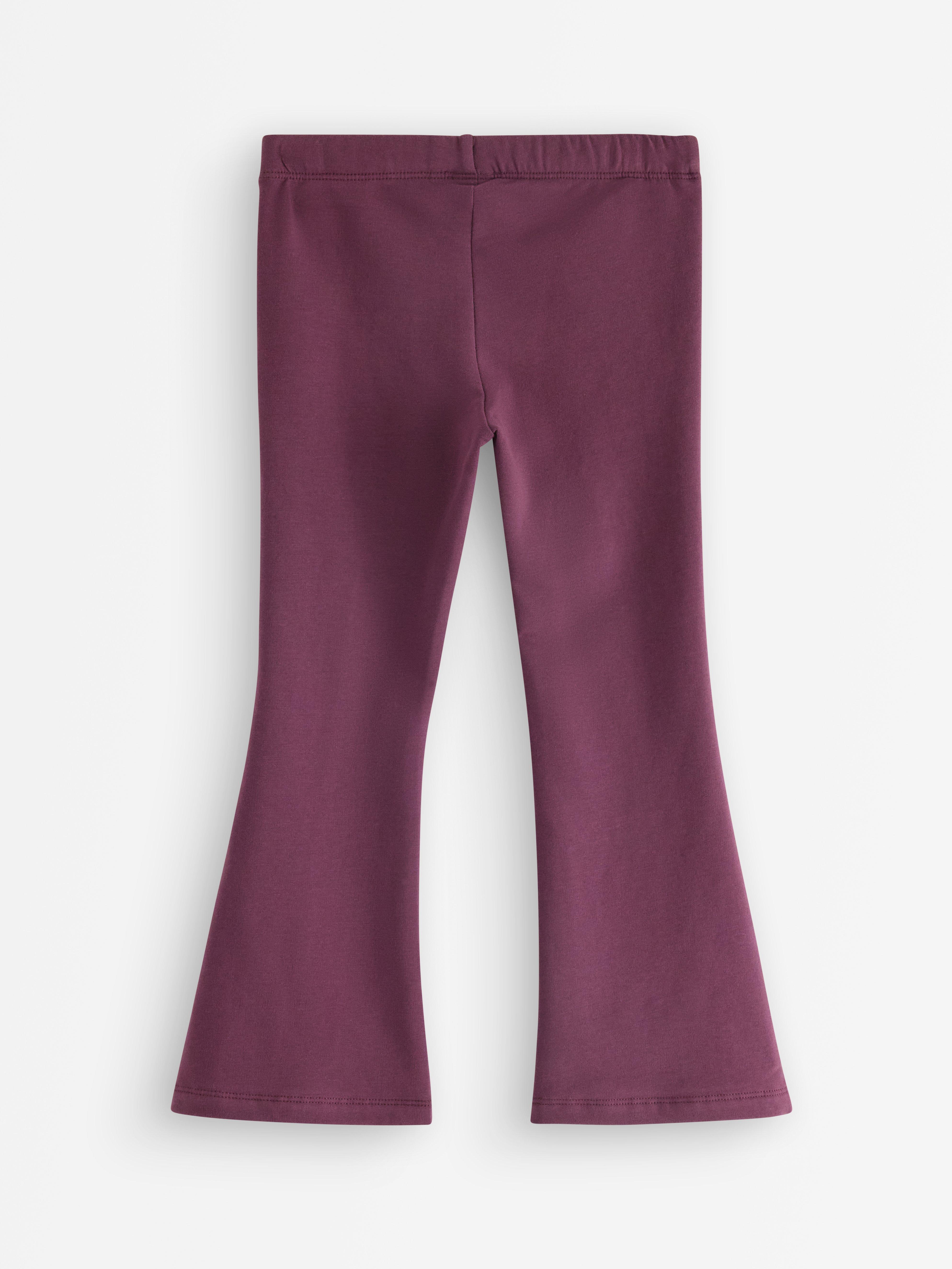 Leggings évasés à l'intérieur brossé lilas foncé poudré
