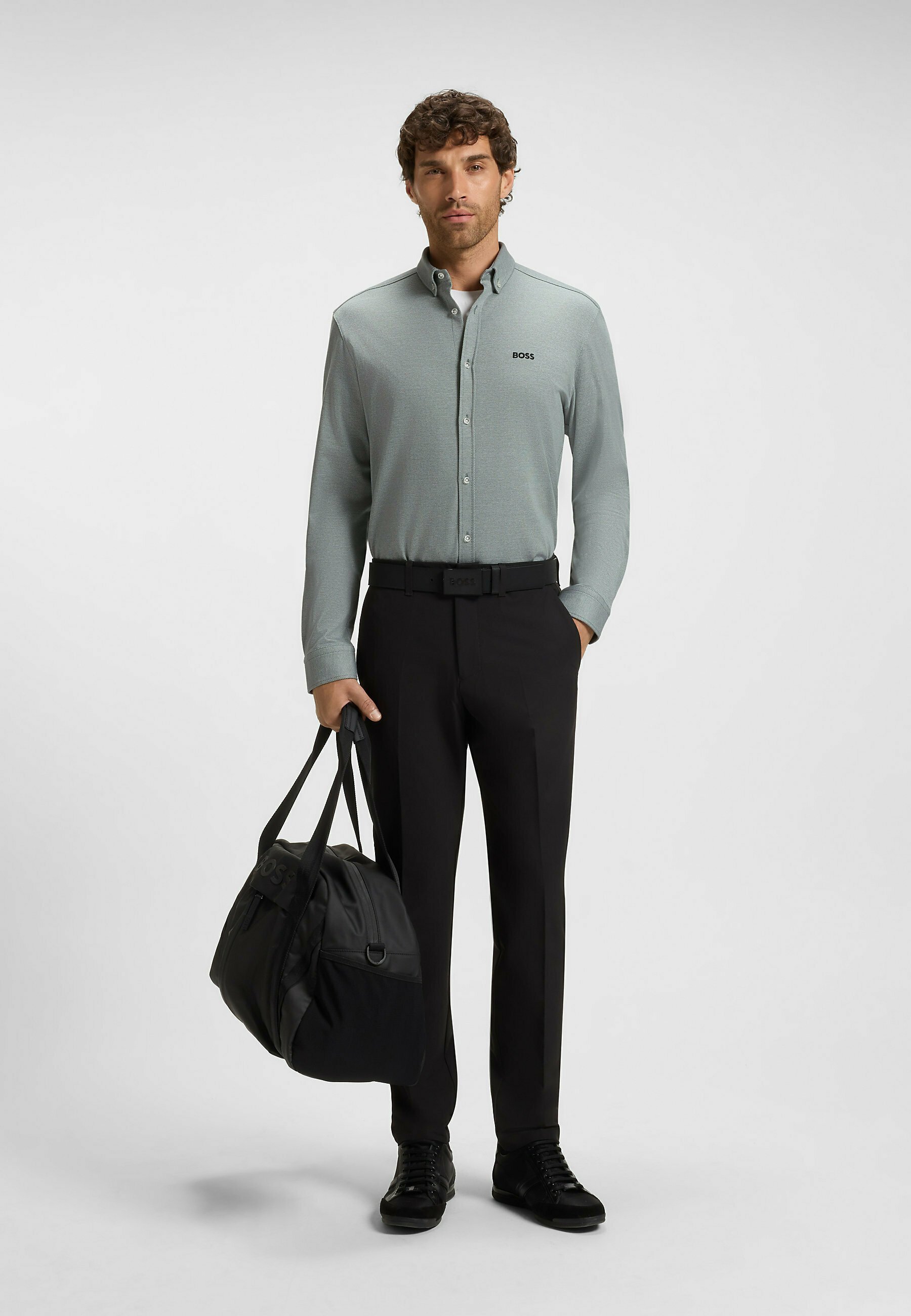 BOSS MOTION - Shirt - open groen achttien