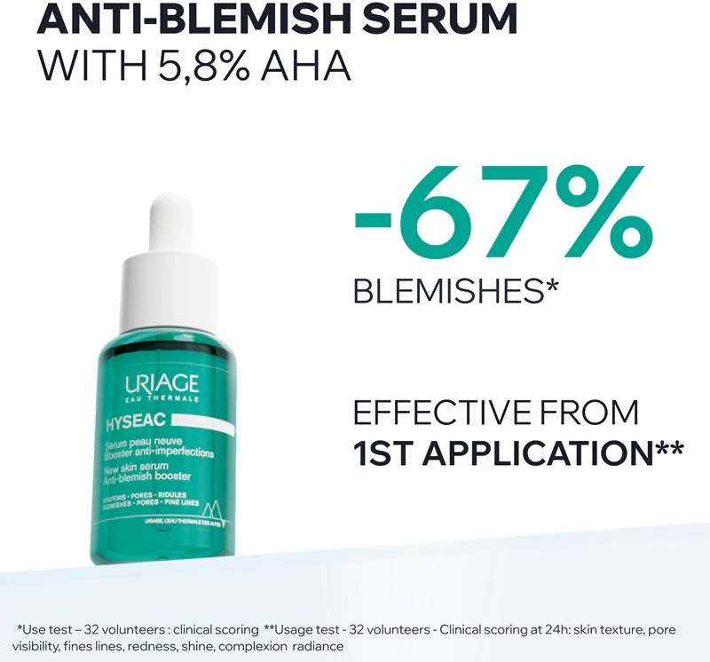 Uriage Hyseac New Skin Serum, serum proti nepravilnostim za mastno in problematično kožo