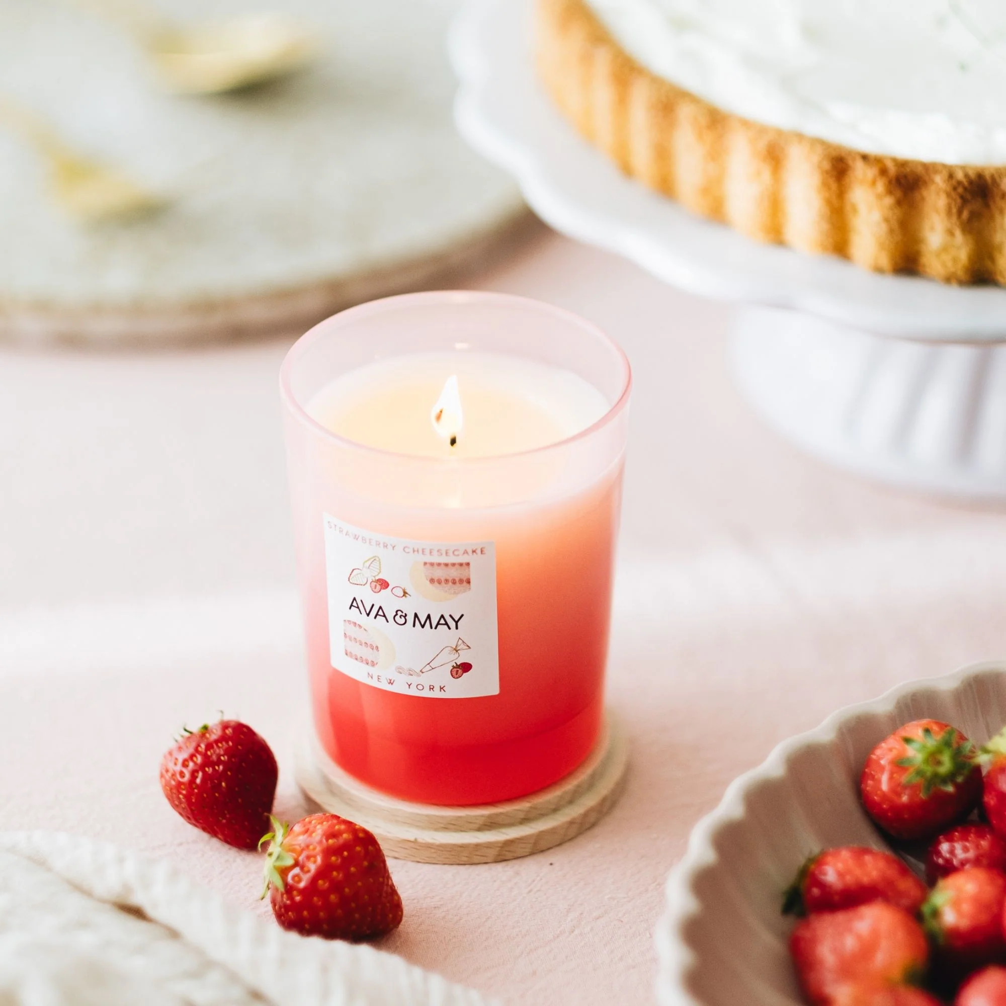 Candele Cheesecake alla fragola - Candela Profumata