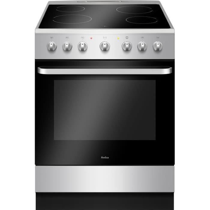 AMICA ACV6003S Ceramic Cooktop 60x60 cm Silver