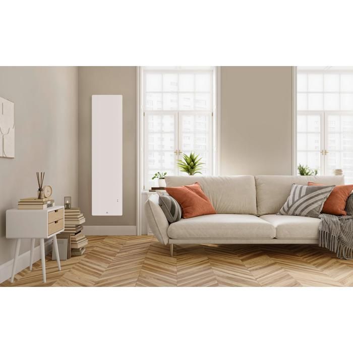 Radiador elétrico vertical inteligente INGENIO 4 1500W, branco fosco - THERMOR - 429354