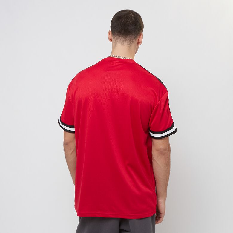 Oversized-T-Shirt mit Streifen und Netzmuster