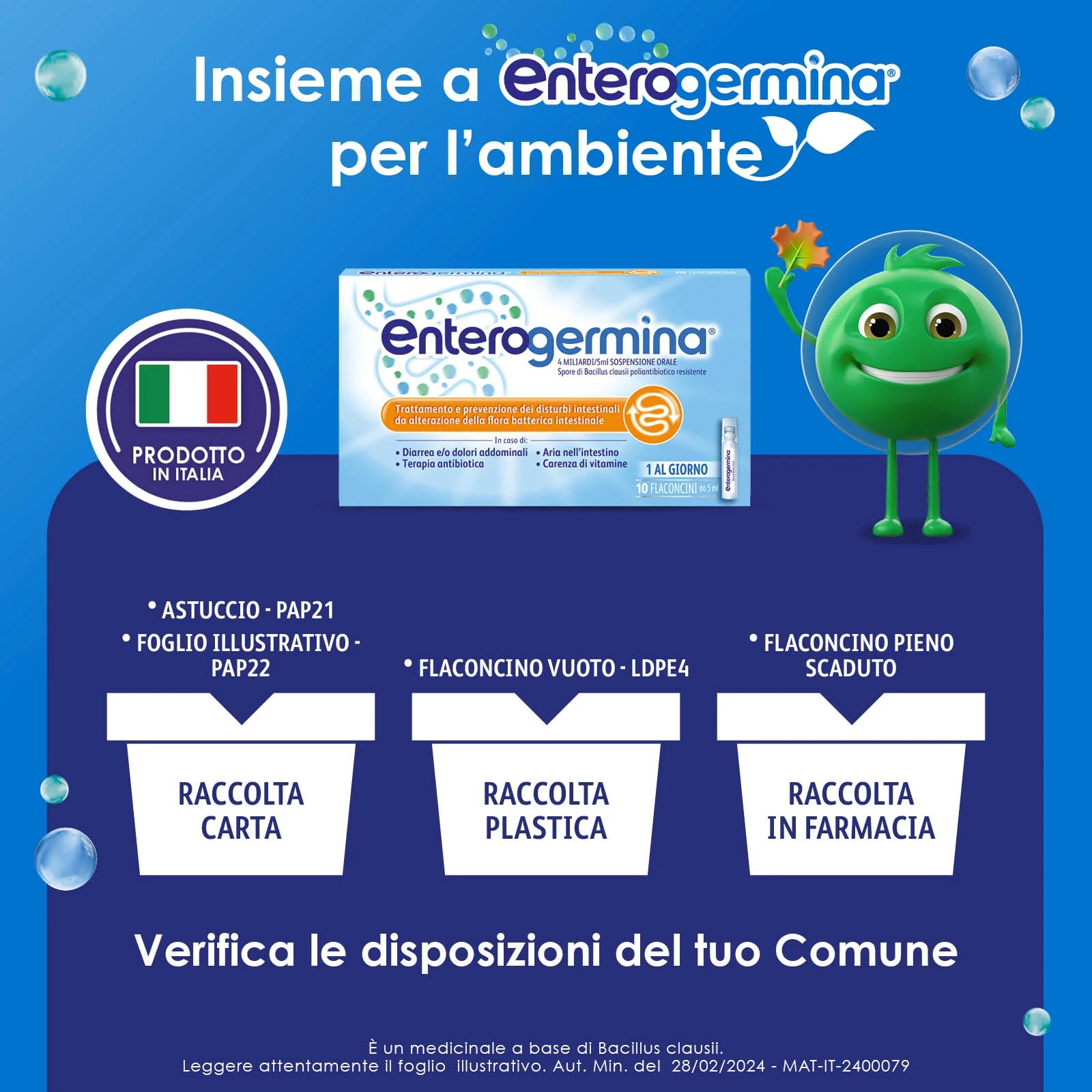 ENTEROGERMINA Enterogermina 4 milliards/5 ml 10 flacons de ferments lactiques