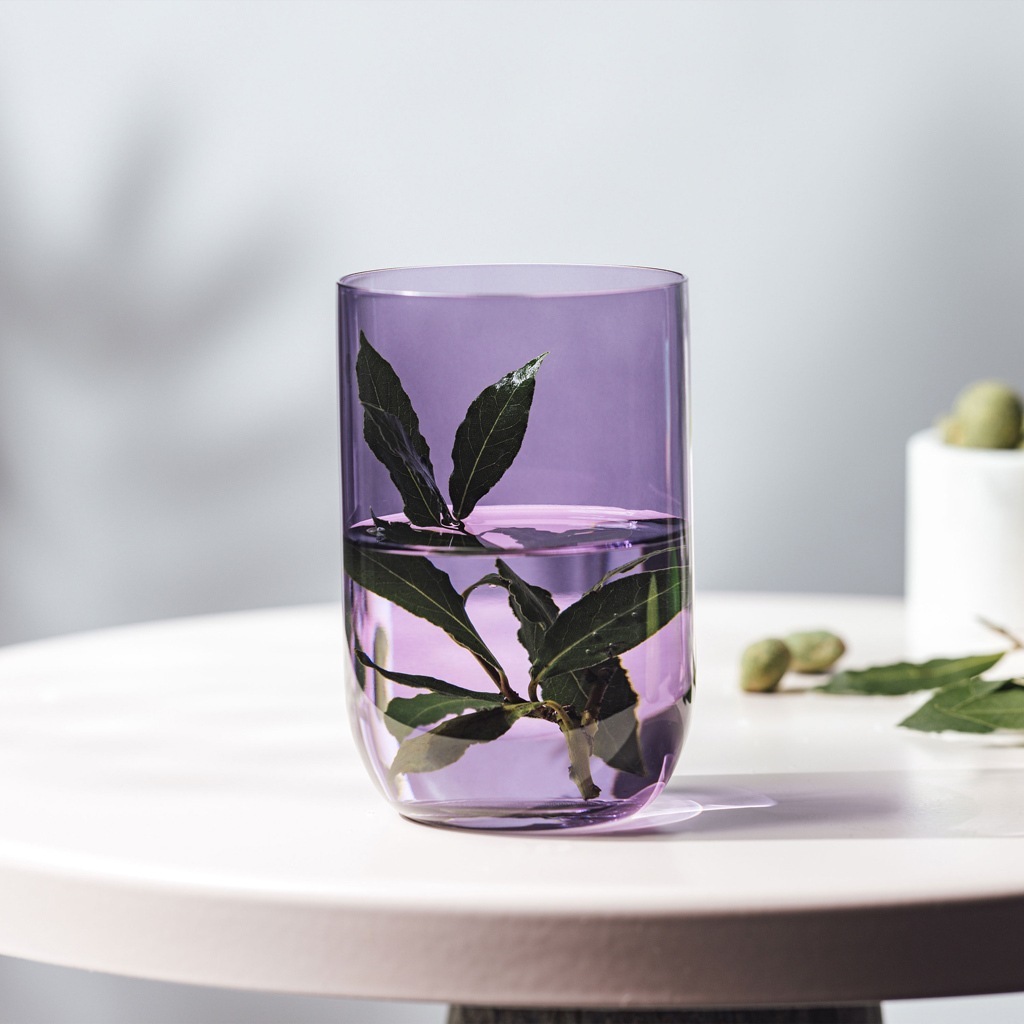 Villeroy & Boch stikla dzērienu glāzes, 2 gab. komplekts, krāsa: lavanda – 1 gab.