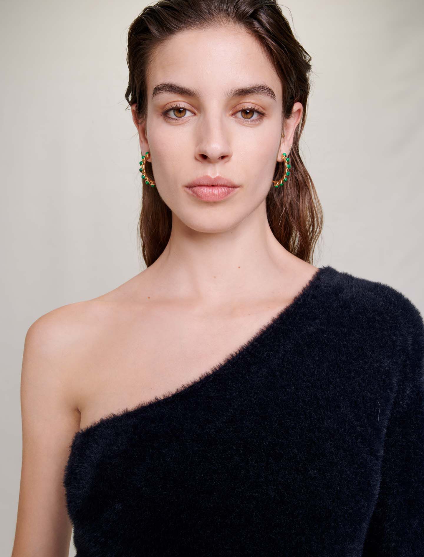 Pulover asimetric - Negru