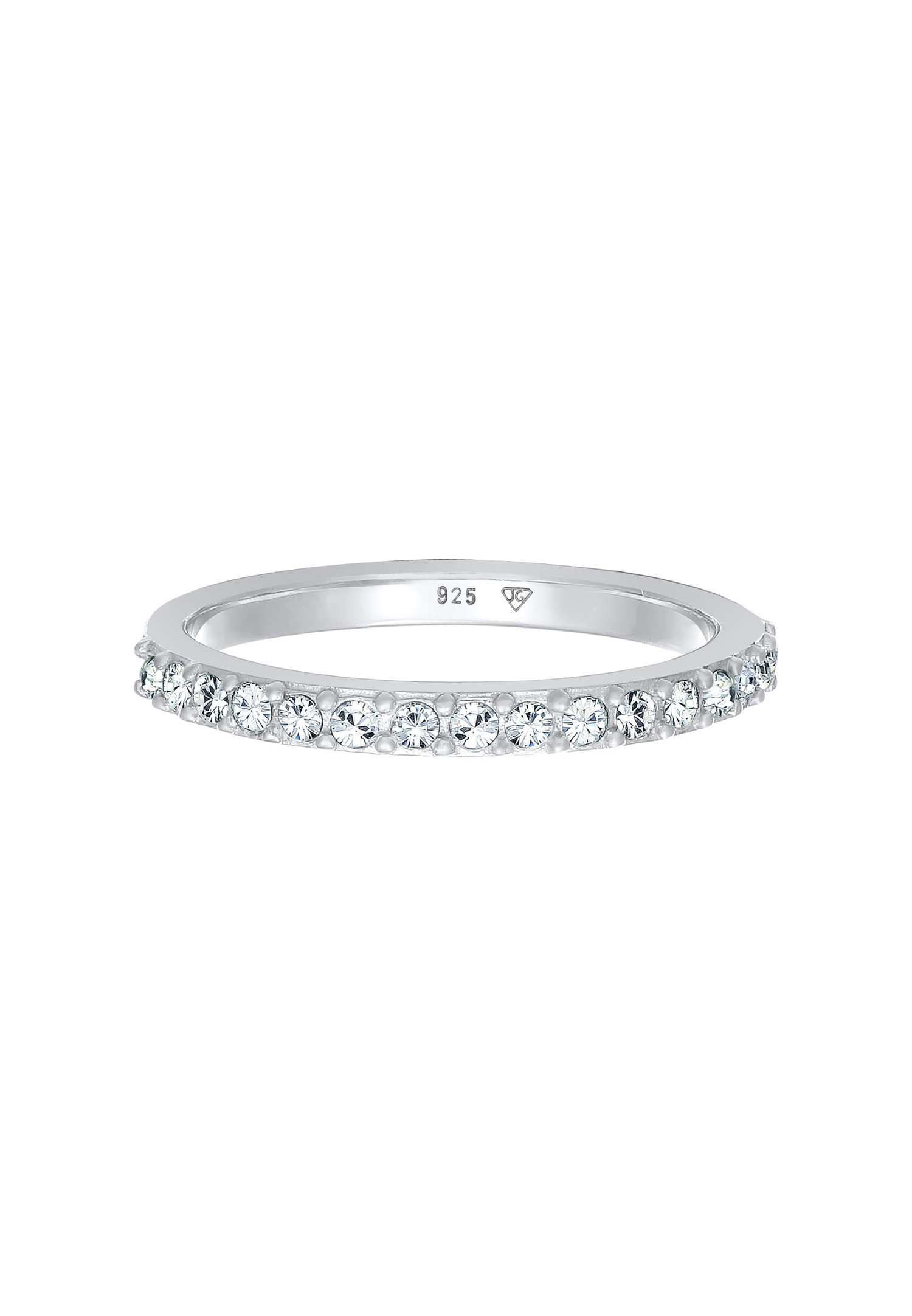 Elli Femmes Bande Mémoire élégant avec Cristal en Argent Sterling 925