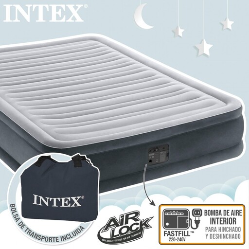Colchón Hinchable Intex Dura-beam Deluxe Confort-peluche 137x191x33 Cm