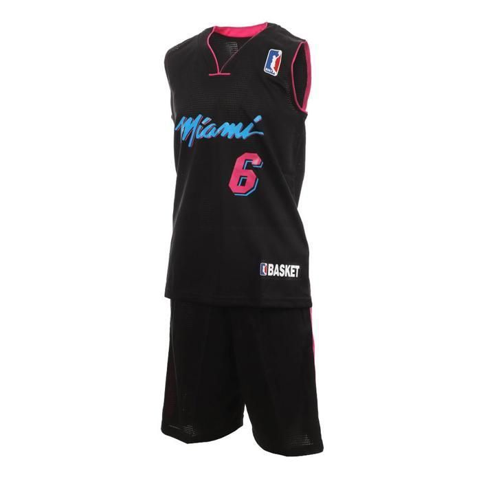 Ensemble basket junior - Miami - Noir - 12 ans - 100% polyester