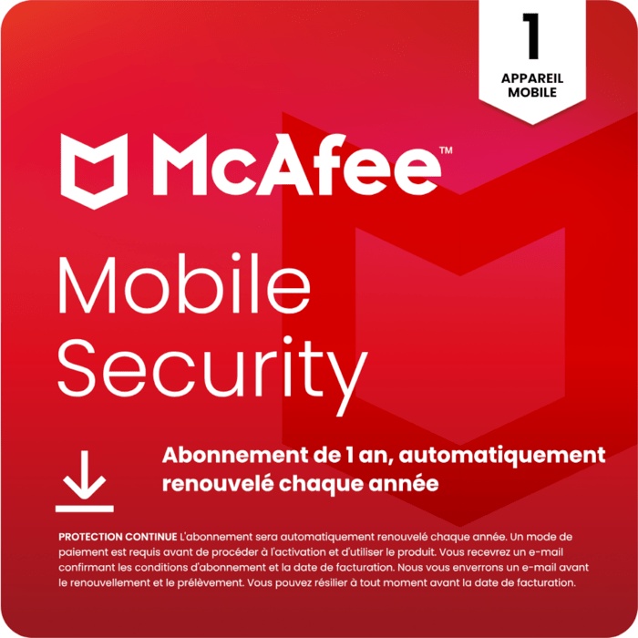 Abbonamento di 1 anno a McAfee Mobile Security per Android e iOS - 1 dispositivo