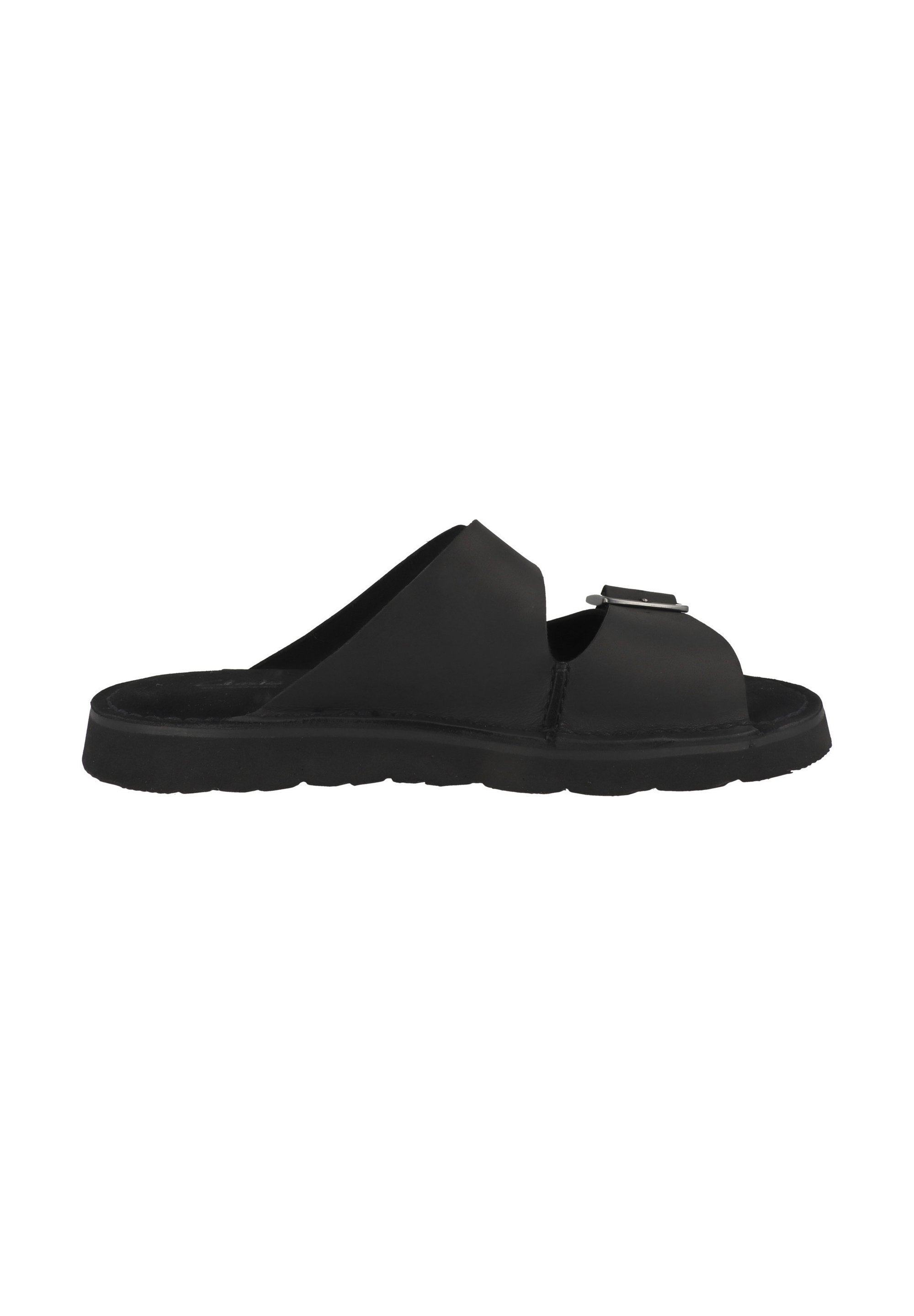 Clarks SOLSBURY STRAP - Slippers - svart skinn