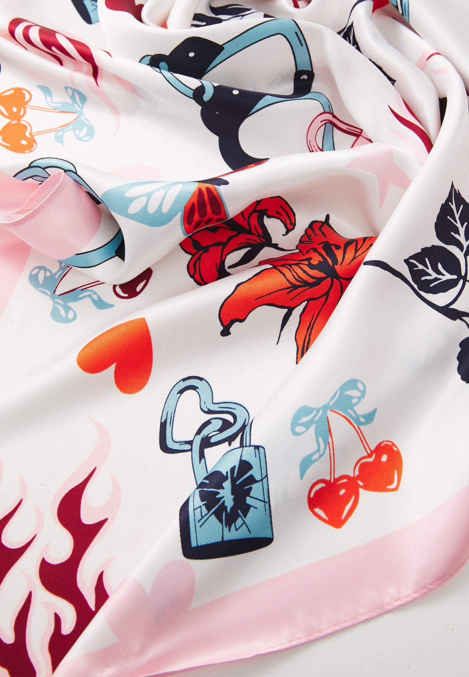 Even&Odd Foulard - gebroken wit/roze/oranje