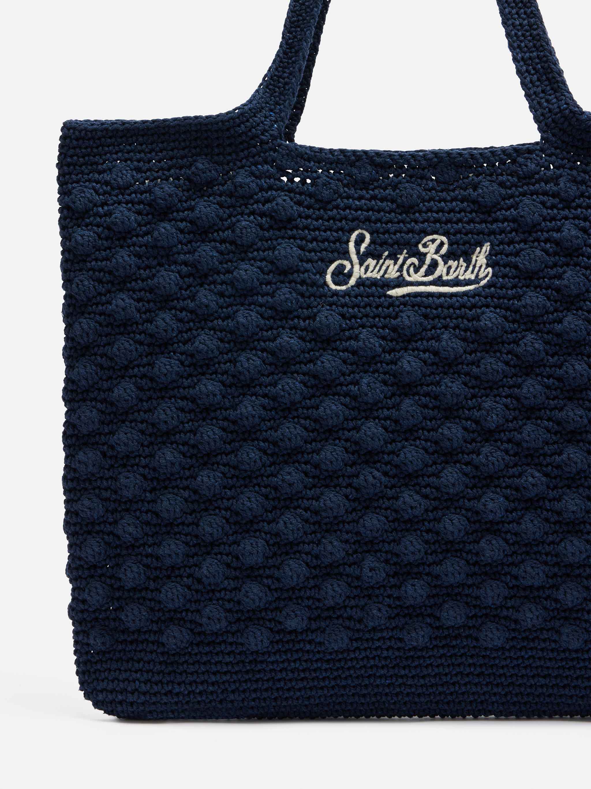 Bolso de ganchillo azul marino