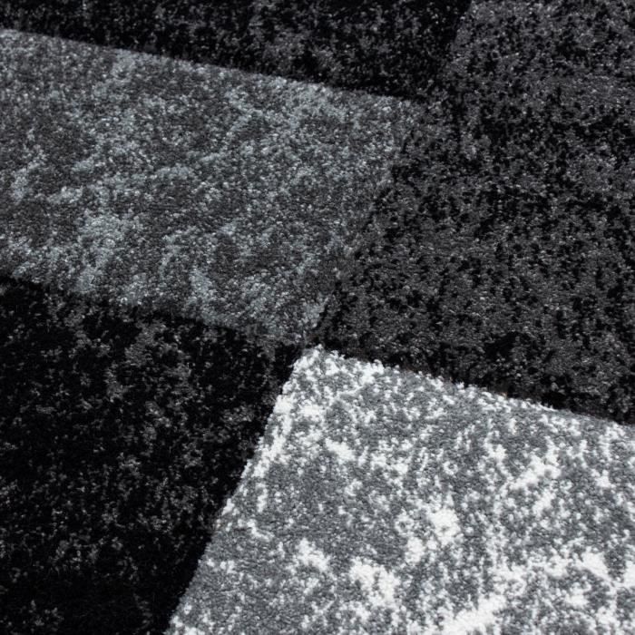 Alfombra moderna para salón - ADELINE - Negra - 200 x 290 cm - 100 % polipropileno - SIMPEX