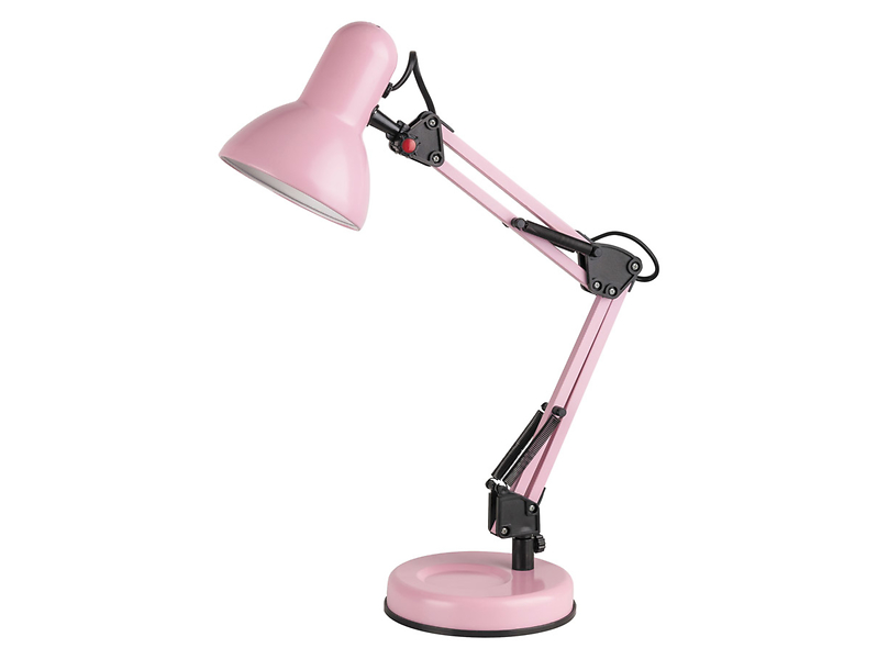 Lampa biurkowa Samson stalowa różowa