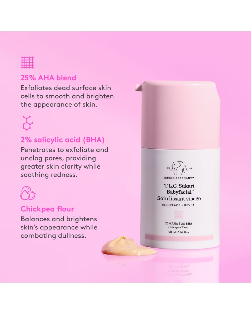 DRUNK ELEPHANT maska TLC Sukari Babyfacial™