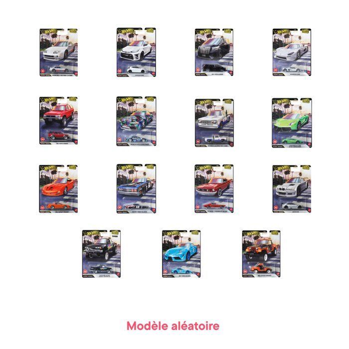 Hot Wheels Boulevard Véhicule 1/64 – Modèle aléatoire (4 coffrets de 5) – Voiture miniature métal Real Riders