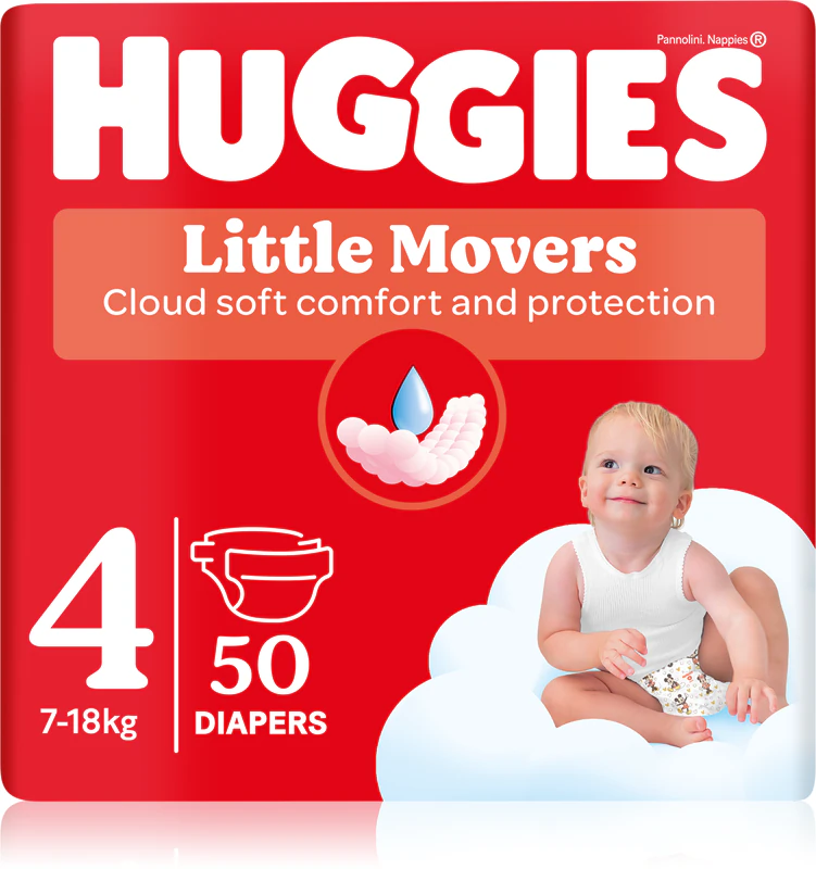 Fraldas descartáveis Huggies Little Movers Ultra Comfort