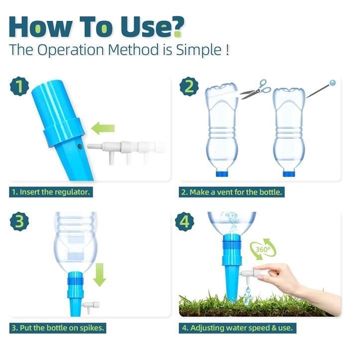 Kit d'Arrosage Goutte à Goutte - Non spécifié - 20Pcs - Réglable - Résistant à la chaleur - Écologique