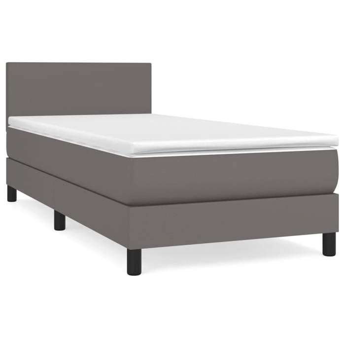 Bed frame with mattress - Maison Exclusive - Faux leather - 80x200 cm - Maximum relaxation