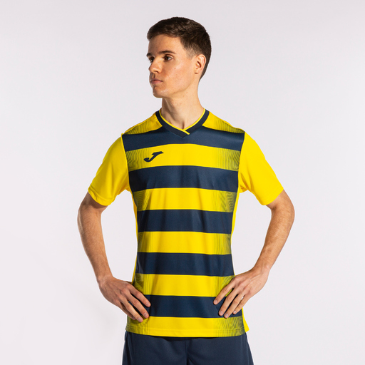 Camiseta Manga Corta Joma Europa V Amarillo Marino