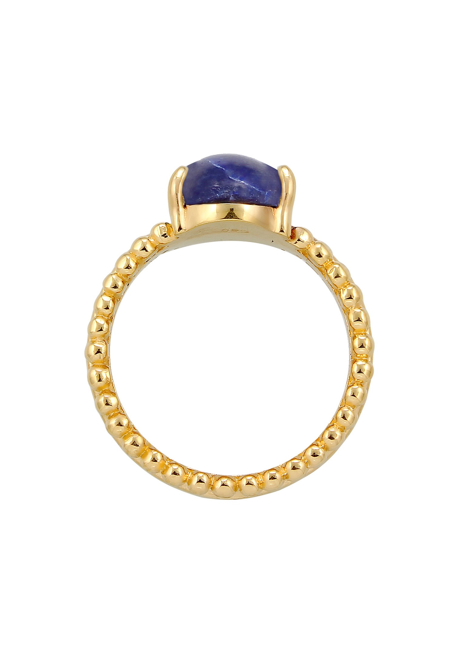 Elli PREMIUM féminin élégant avec pierre Lapis Lazuli en 925/1000 argent massif et plaqué or