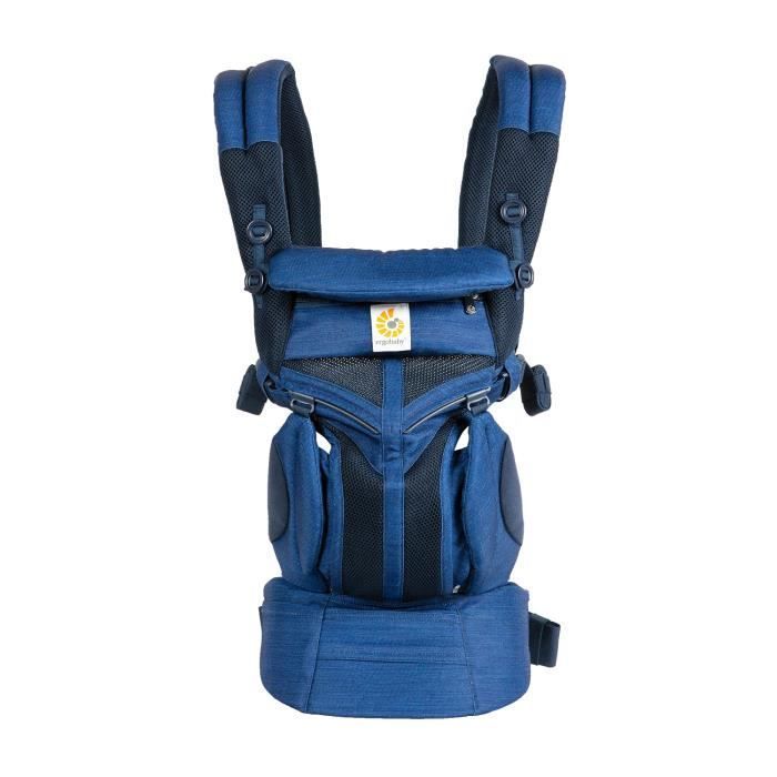 Ergobaby Porte Bebe Omni 360 Ergonomique Et Physiologique Pour Nouveau Né, Cool Air Mesh Dorsale Et Ventral, Vintage Indigo