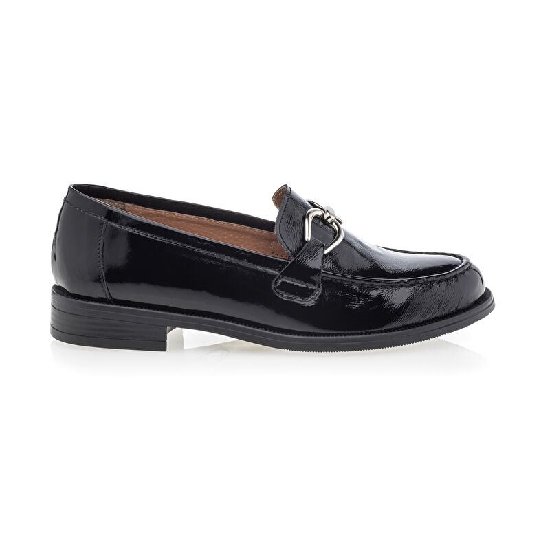 Schwarze Damen-Loafer/Bootsschuhe