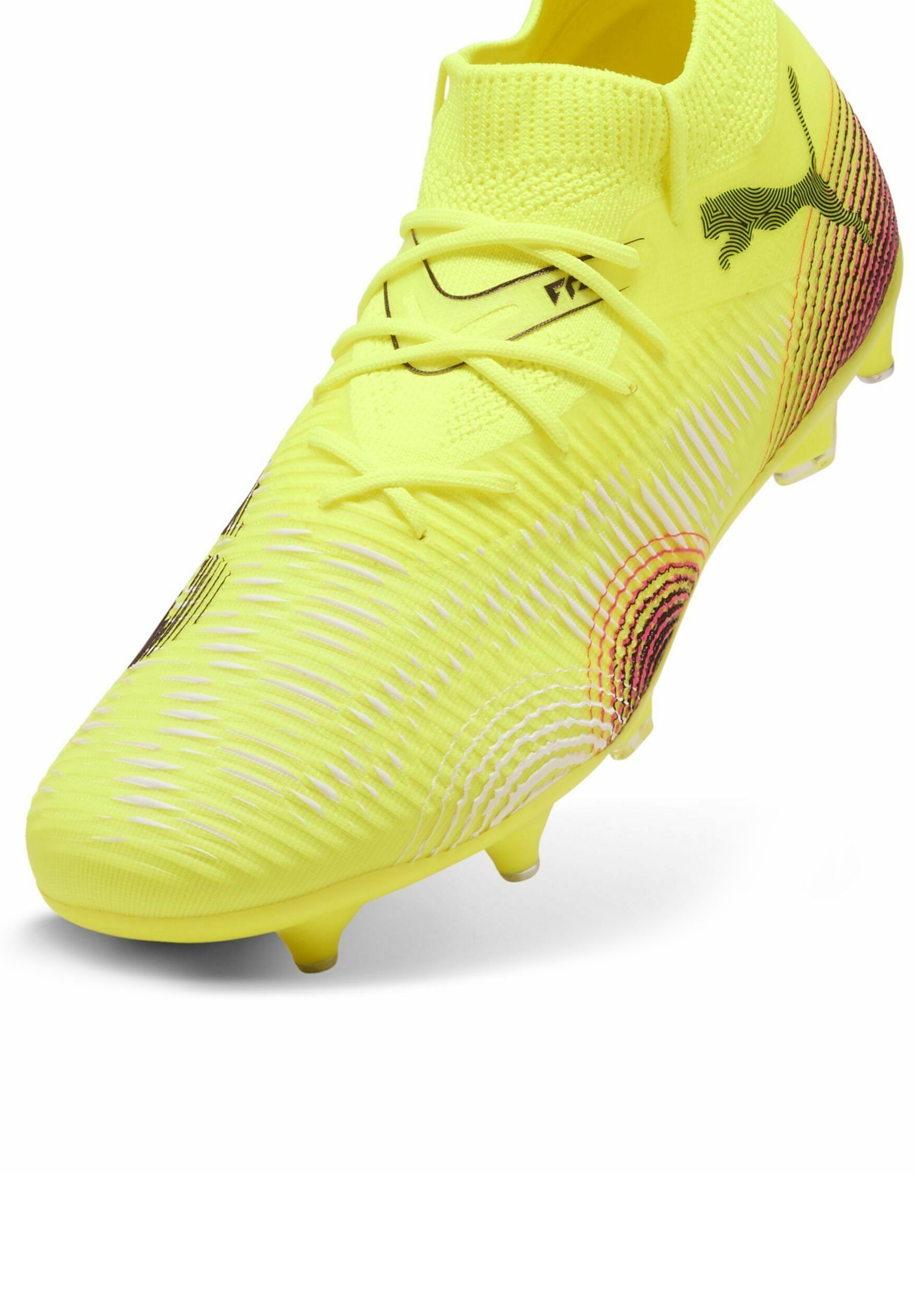 Puma FUTURE MATCH - Scarpe da calcio per terreni morbidi - giallo allerta nero sole colpito