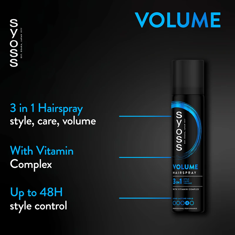 Syoss Volume Haarspray met sterke fixatie, 48 uur