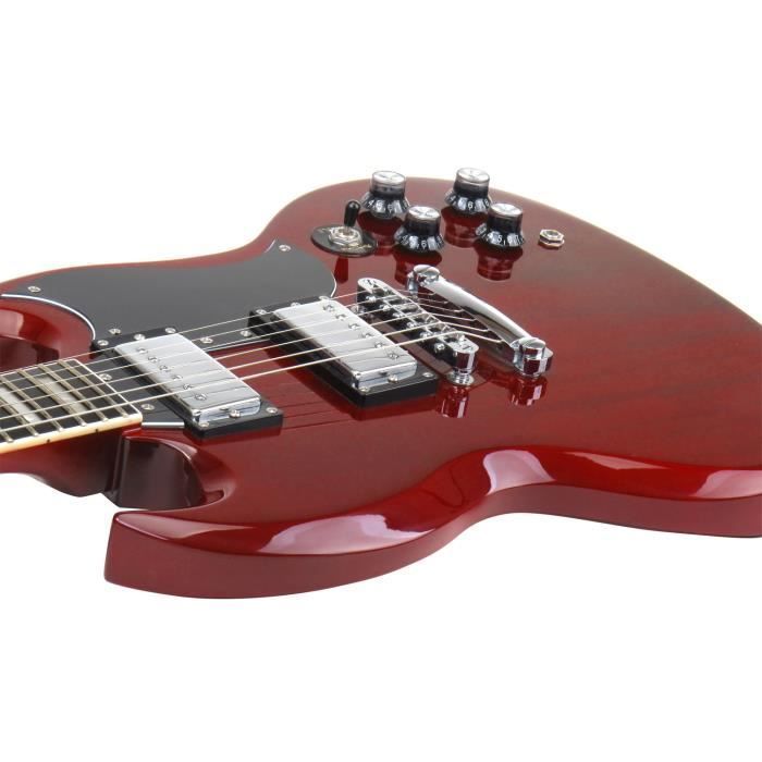 Rocktile Pro SR elektrisk guitar (rød).
