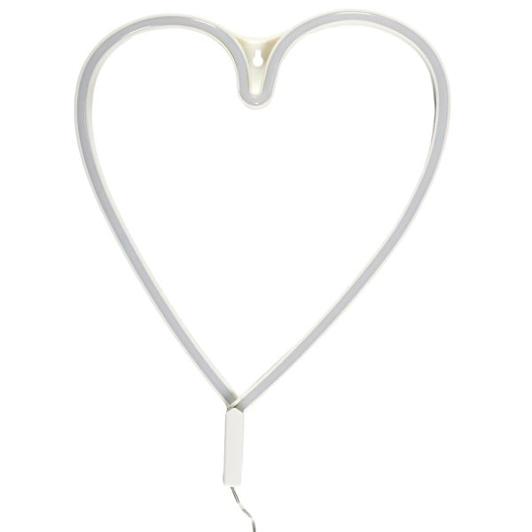 LAMPKA LED neonowa W KSZTAŁCIE SERCA biała na USB