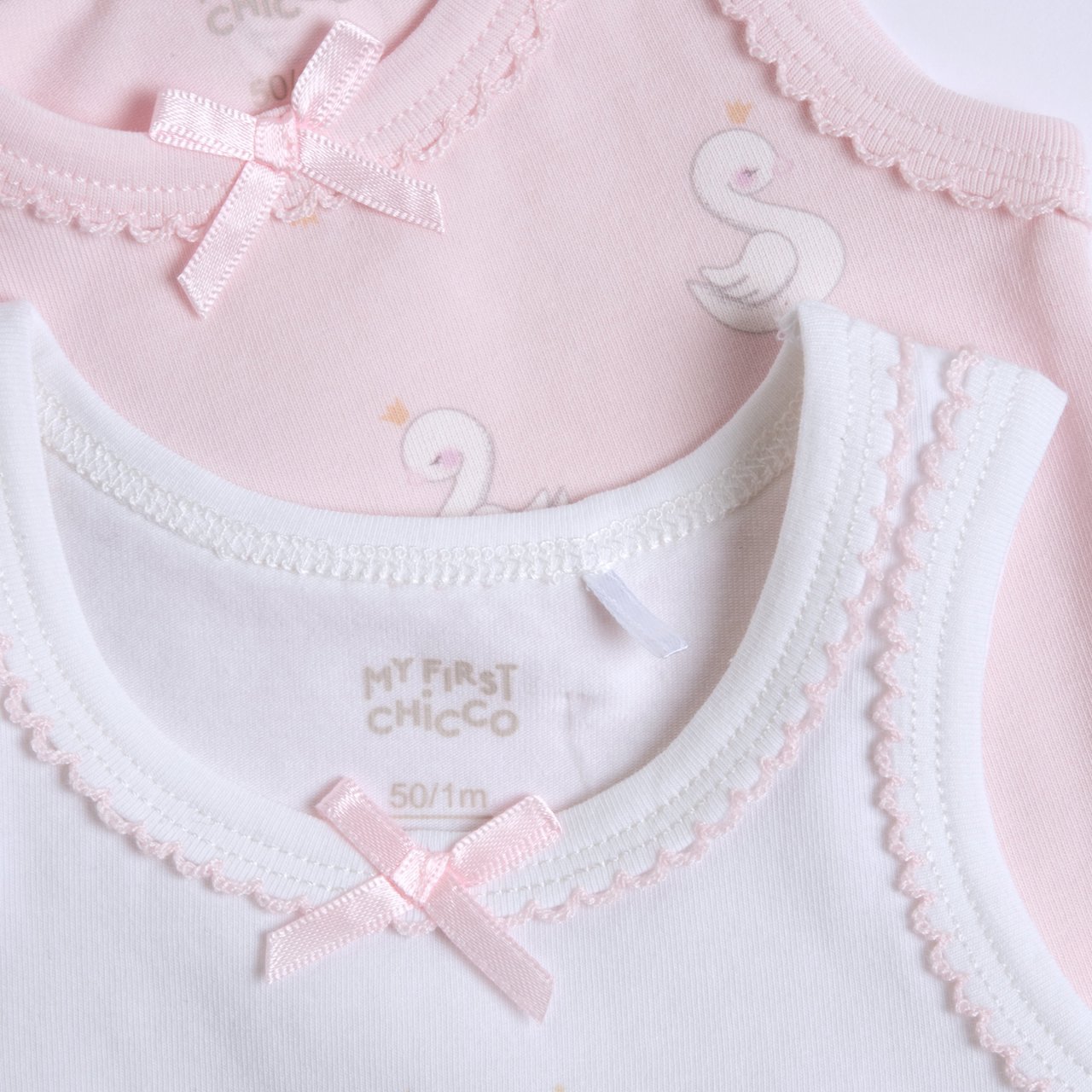 Set aus 2 pinkfarbenen Bodysuits mit Trägern