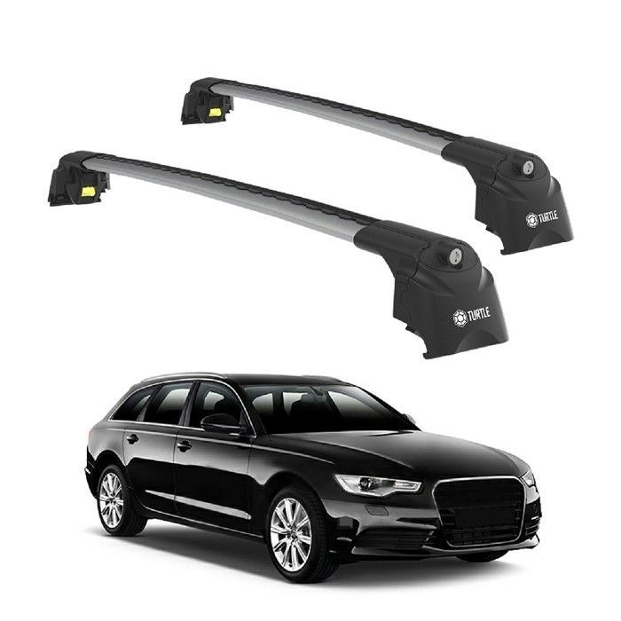 TURTLE AIR-2 Roof Bars for AUDI A6 AVANT (C7) 2011-2018 (ESTATE) Silver