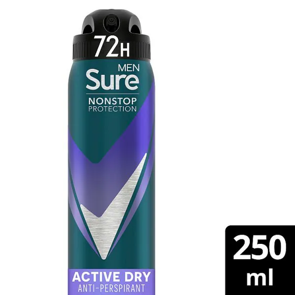 Desodorante Antitranspirante Aerosol Sure Men Nonstop Active Dry 250ml