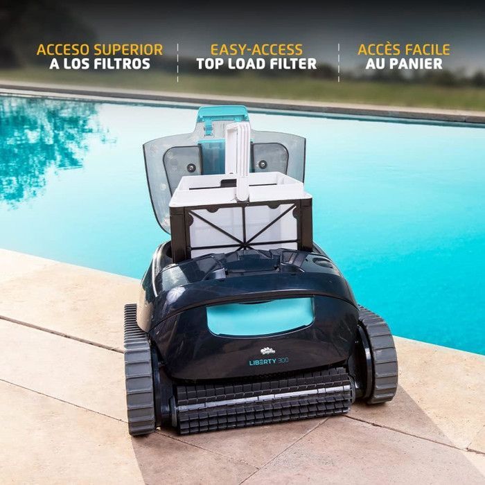 Robô elétrico sem fio Dolphin para piscinas, para limpeza de fundo, paredes e linha d'água - Liberty 300