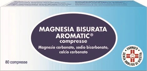 GSK Magnesia Bisurata Aromatic 80 tabletten Magnesiumcarbonaat, natriumbicarbonaat en calciumcarbonaat