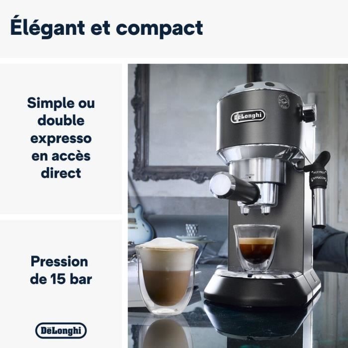 Cafetera espresso manual - De'Longhi - Dedica Style - EC685.BK - Negra