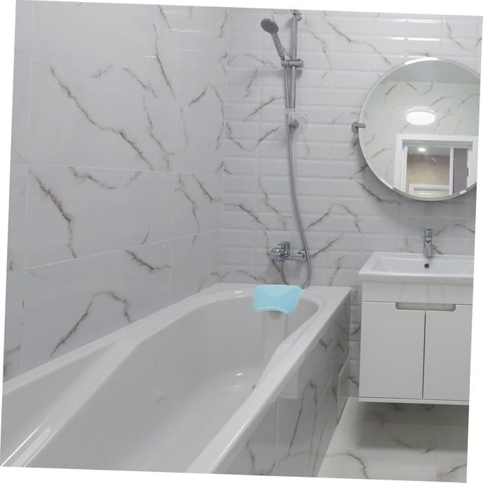 Cojín ergonómico de PU para baño, almohada cómoda para soporte de cuello y hombros, accesorio de relajación para spa y