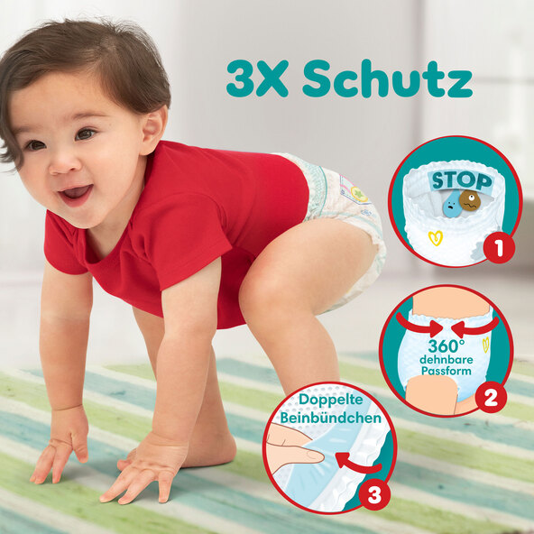 Fraldas Baby Dry Pants, Tamanho 5 Júnior, Pacote Maxi, Conjunto com 2 unidades